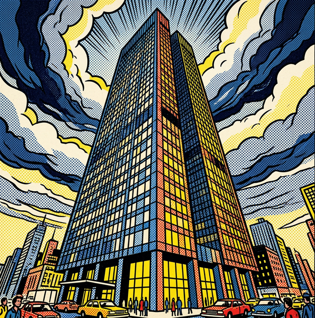 Roy Lichtenstein Pop Art - Office Building